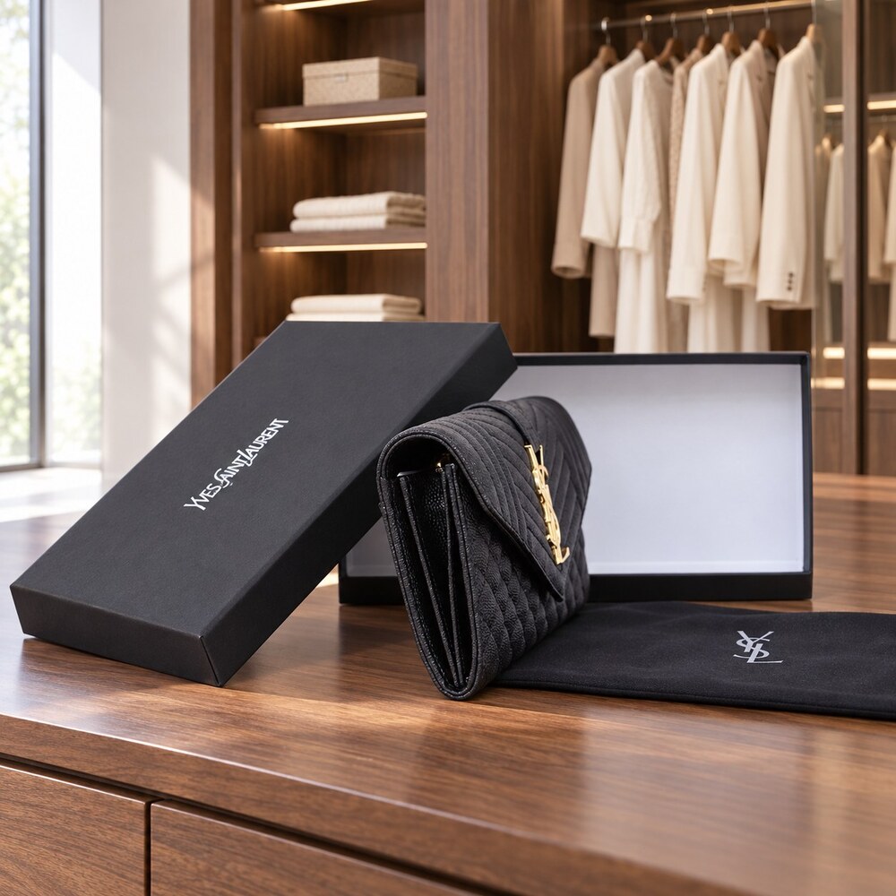 YSL Cassandre Envelope Long Wallet - Picture 2 of 6